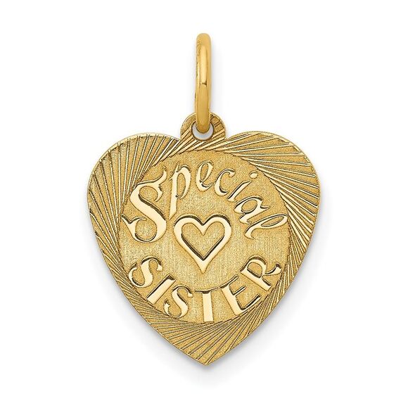Kazi Luxury 14k Yellow Gold Special Sister Charm